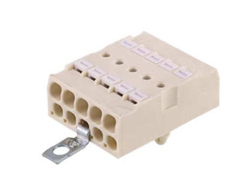 White 10PIN LED Light Connector 450V 24A Plastic Insert