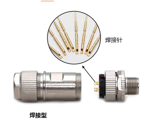Welding or crimping type X type M12 internet connector  plug Profinet cable KEYENCE Industry camera use