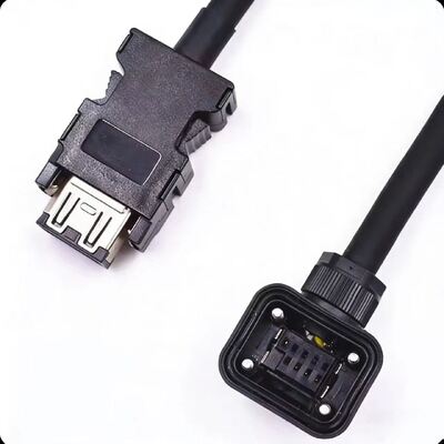 Alternative connector for Mitsubishi J3ENCBL3M-A1-LA2-H servo motors, small power encoder drag chain cable under 750W