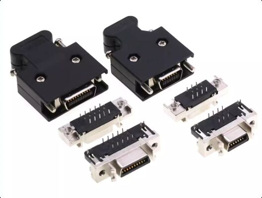 Gold Tin Plated MDR/SCSI Connector with 500V Voltage Rating for Industrial Automation Servo Motors