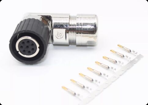 Siemens V90 Servo Motor Connector 8-pin Elbow with 2-lock Position and 1000V Rating