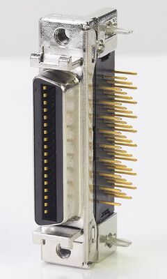 Gold-plated SCSI PCB Connector with Moog Gender for 1000V Servo Motor Applications