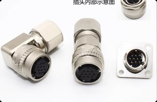 Servo Motor Connector with 10PIN Insulation Resistance and Silver/Gold Contact Plating for Wide Temperature Range (-40℃ to +105℃)