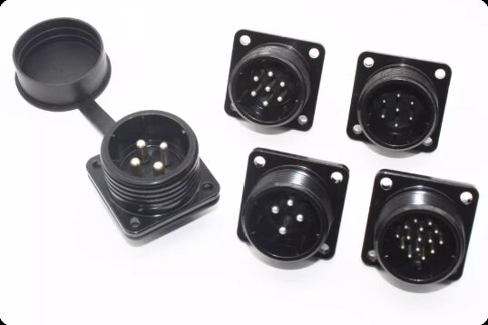 GSK Huada Maxin Servo Motor Connector with 4-pin 7-pin 15-pin Encoder Plug for Panel or Cable Mount and Silver/Gold Plated Pins