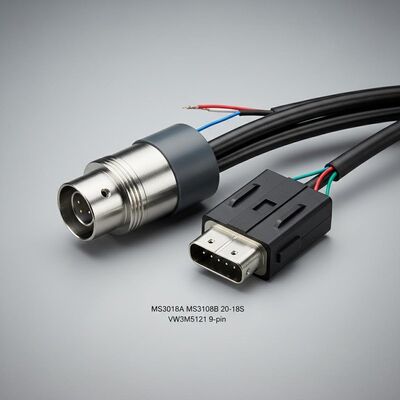 MS3018A MS3108B 20-18S Delta Schneider servo motor plug VW3M5121 9-pin
